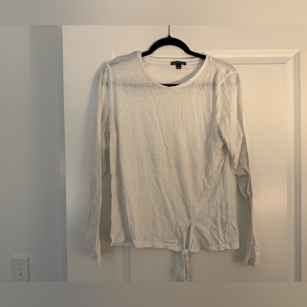Women’s J. Crew white long sleeve tee
